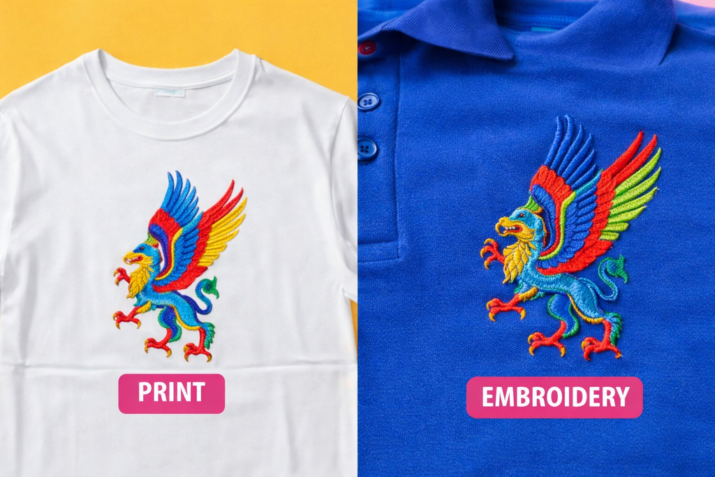 Print vs. Embroidery: Which is Best for Your Custom Apparel?